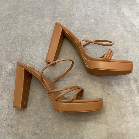 Jeffrey Campbell Tan Strappy Heels - Picture 2 of 7